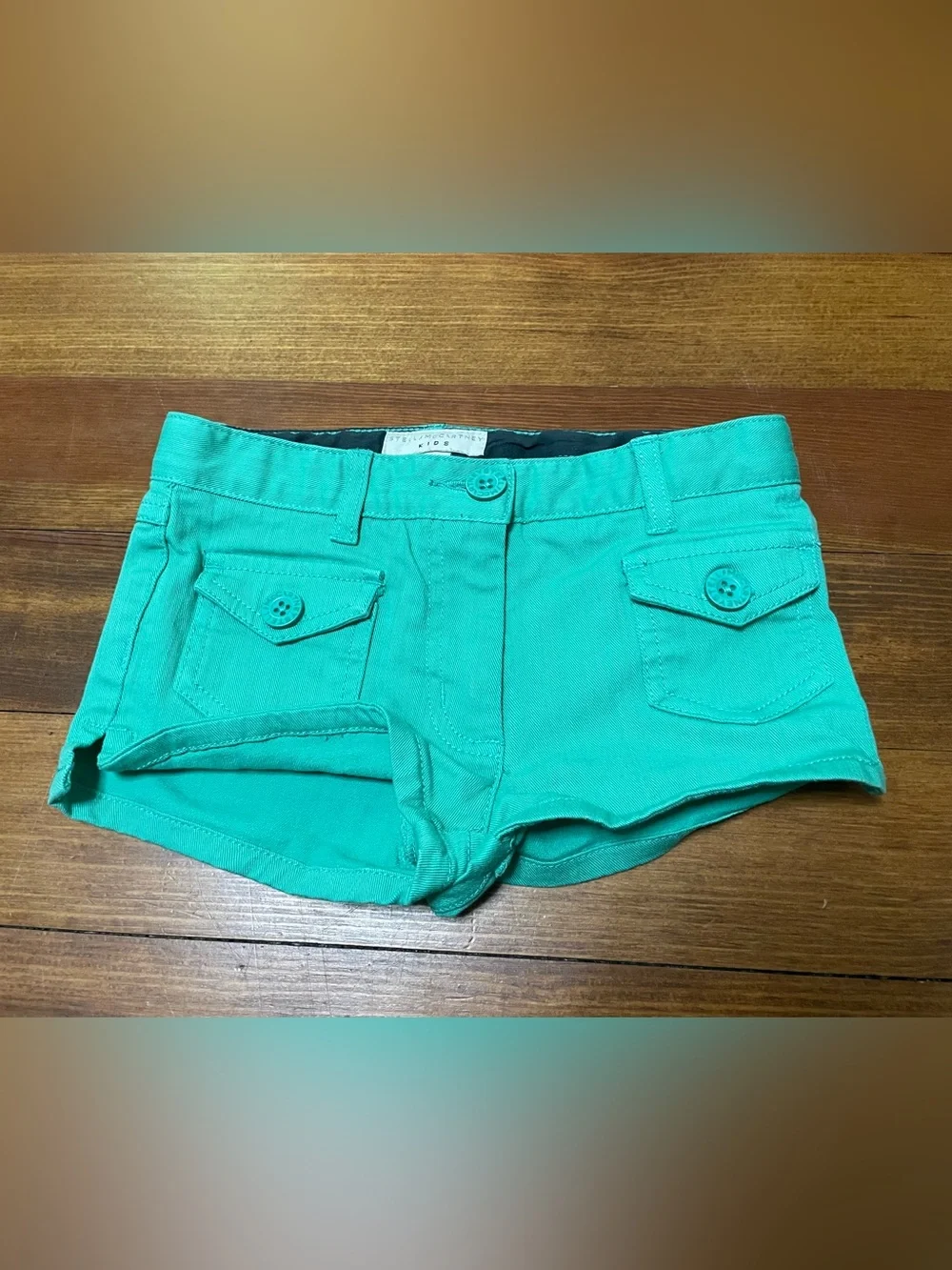 Stella McCartney Kids Turquoise Green Kids Shorts Size 2